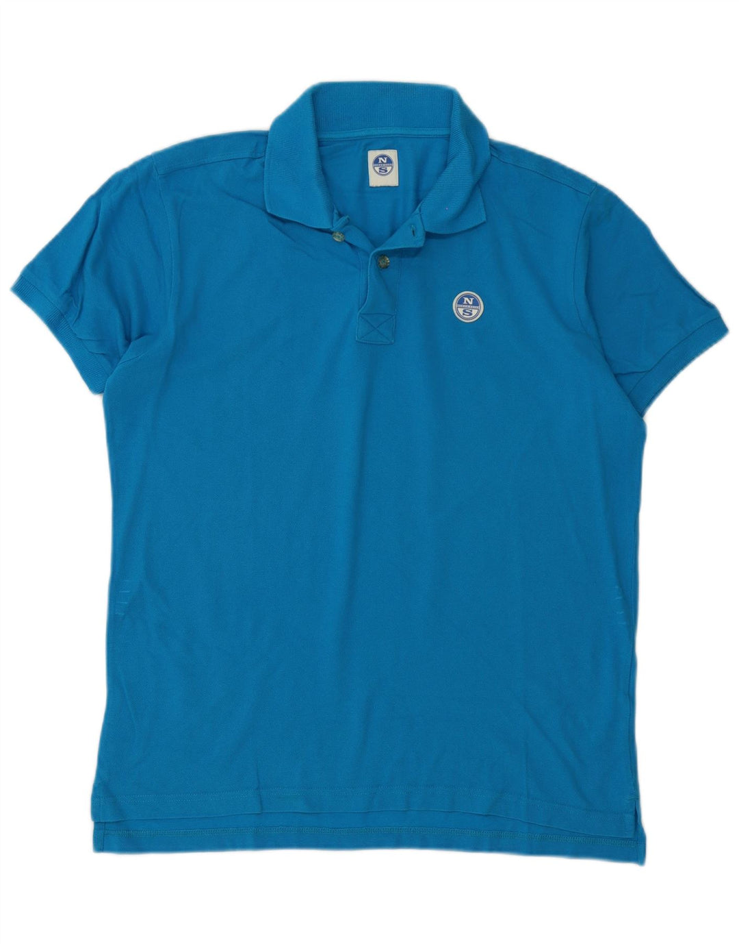 North Sails Mens Polo Shirt Medium Blue Cotton