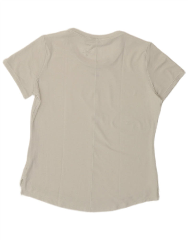 Nike Womens T-Shirt Top UK 12 Medium White