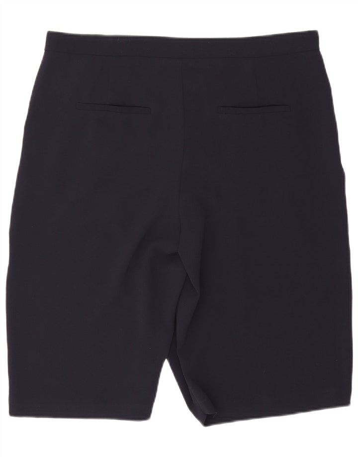 Zara Womens Chino Shorts Large W32  Navy Blue Polyester