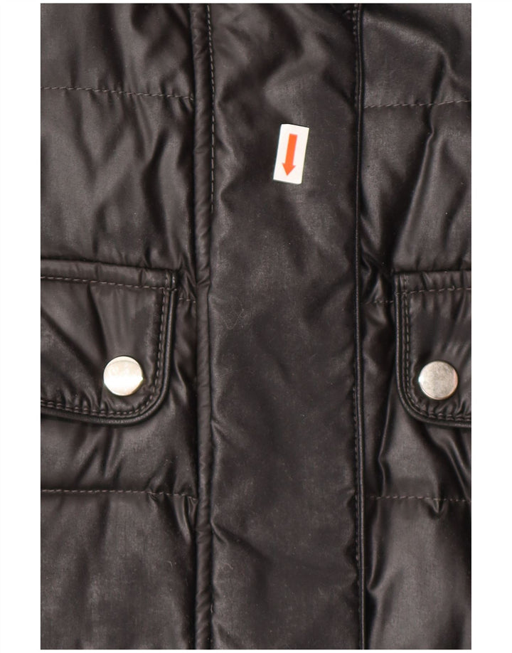 Belstaff Womens Padded Coat IT 44 Medium Black Polyester Classic
