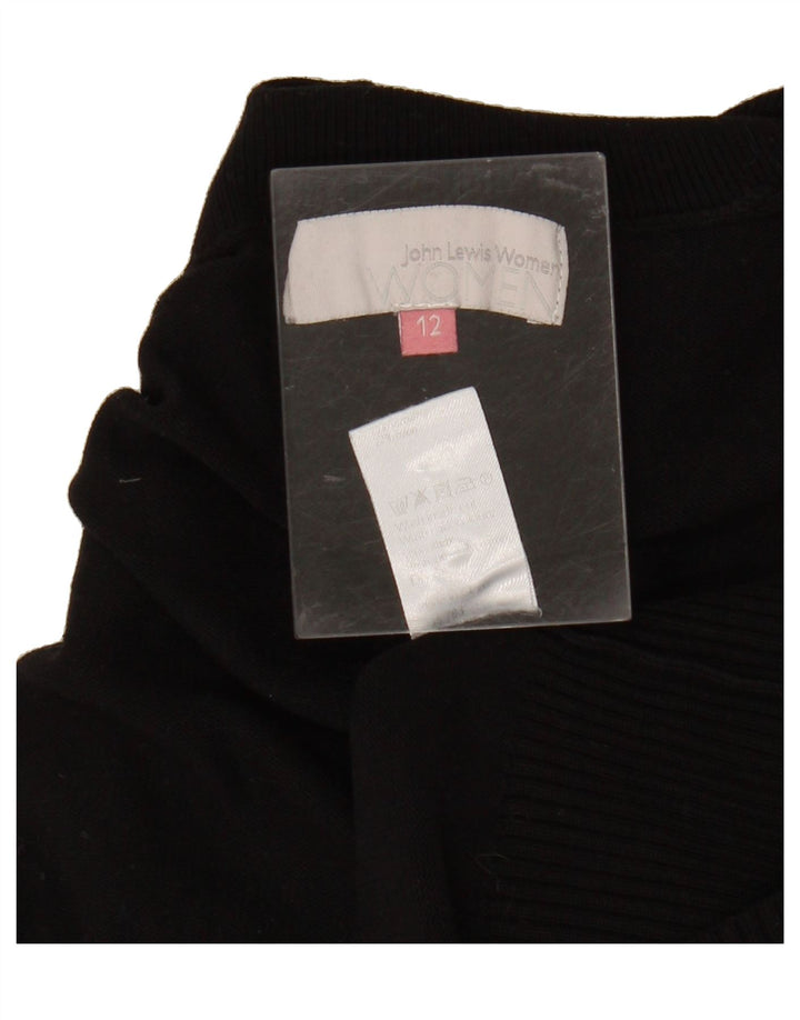JOHN LEWIS Womens Roll Neck Jumper Sweater UK 12 Medium Black Viscose Vintage John Lewis and Second-Hand John Lewis from Messina Hembry 