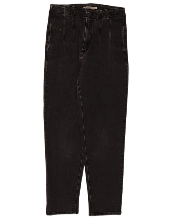 Levi's Womens Crop High Waist Tapered Jeans W28 L26 Grey Cotton