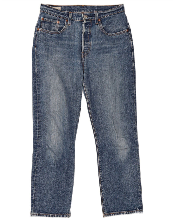 Levi's Womens Straight Jeans W27 L26 Blue Cotton