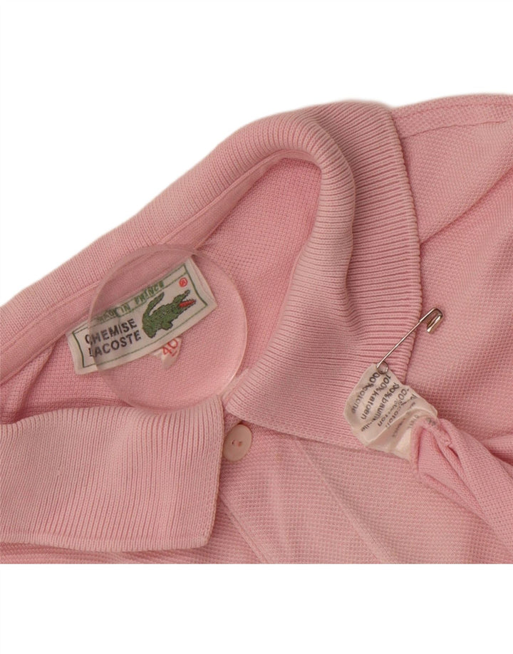 LACOSTE Womens Polo Shirt Size 40 Medium Pink Cotton