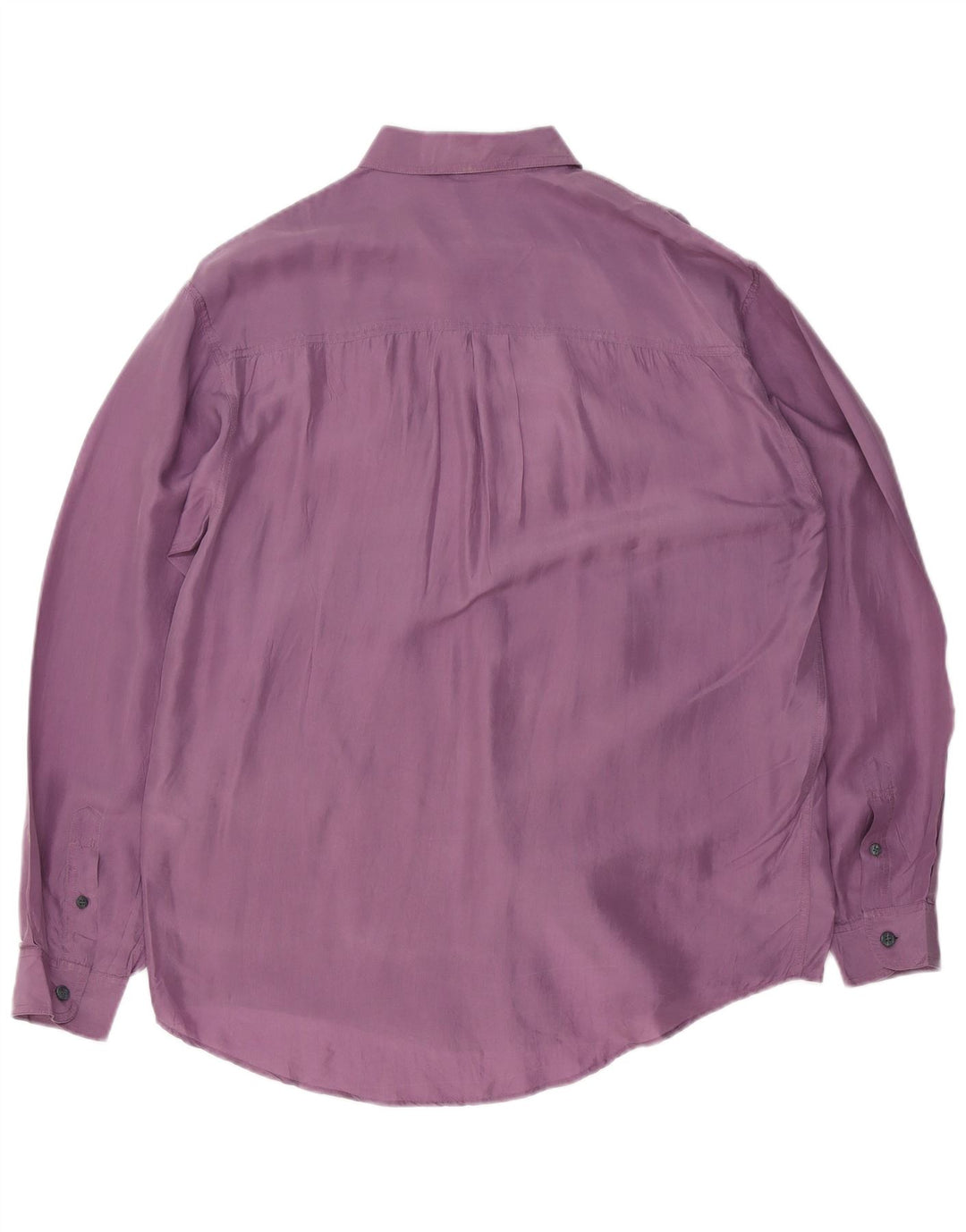 Yorn Mens Shirt Size 39/40 Medium Purple Silk