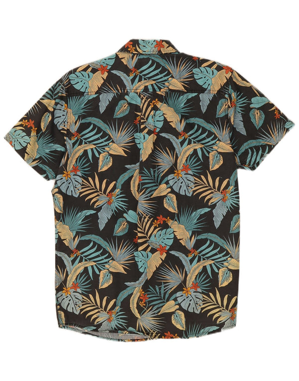 Rip Curl Mens Short Sleeve Shirt Small Black Floral