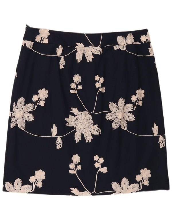 LAURA ASHLEY Womens A-Line Skirt UK 16 Large W36  Navy Blue Floral