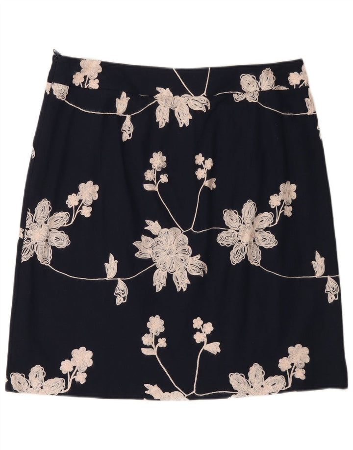 LAURA ASHLEY Womens A-Line Skirt UK 16 Large W36  Navy Blue Floral