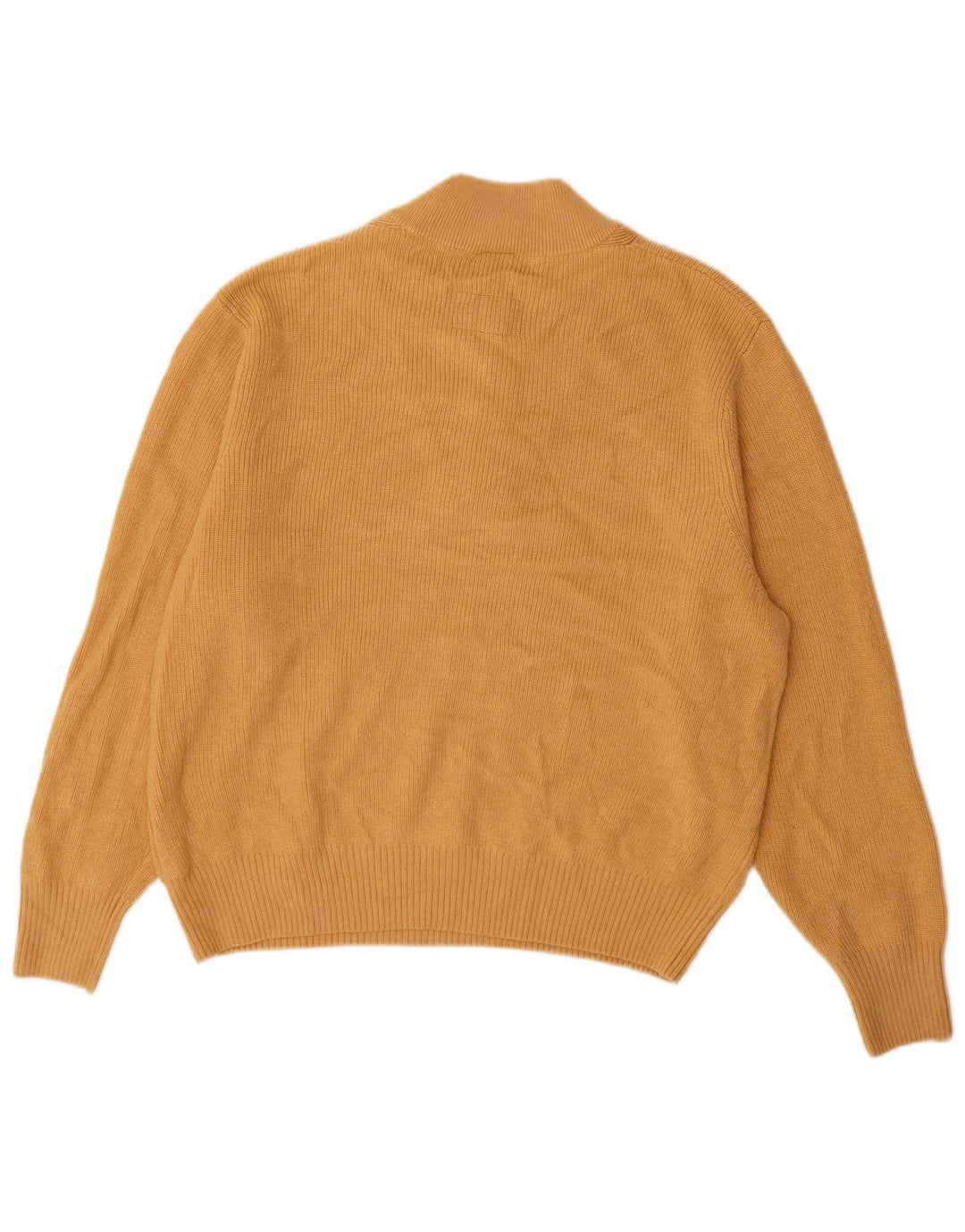 NIKE Mens Button Neck Jumper Sweater XL Beige Polyester