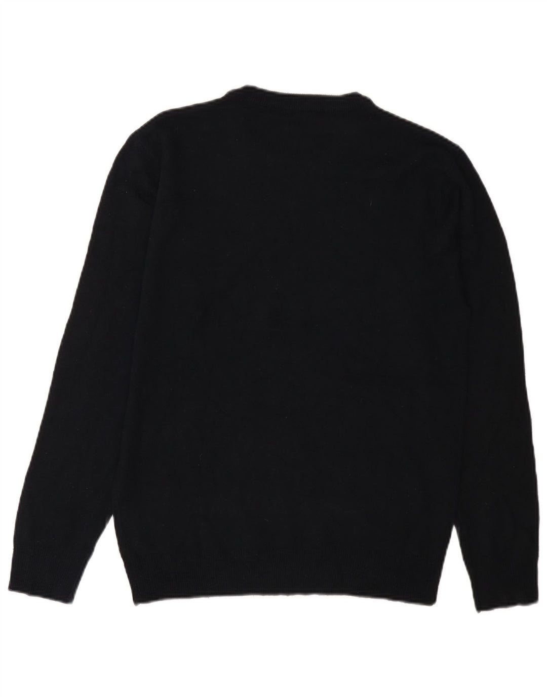 PIERRE CARDIN Mens Crew Neck Jumper Sweater Small Black Acrylic