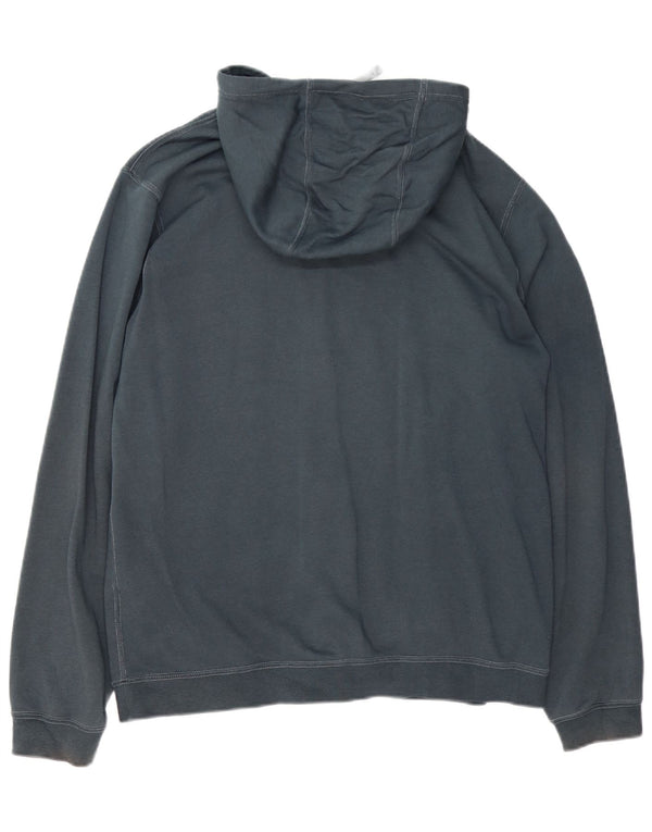 Nike Mens Zip Hoodie Sweater Large Navy Blue Cotton