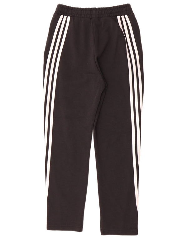 ADIDAS Boys Tracksuit Trousers 11-12 Years  Black Cotton