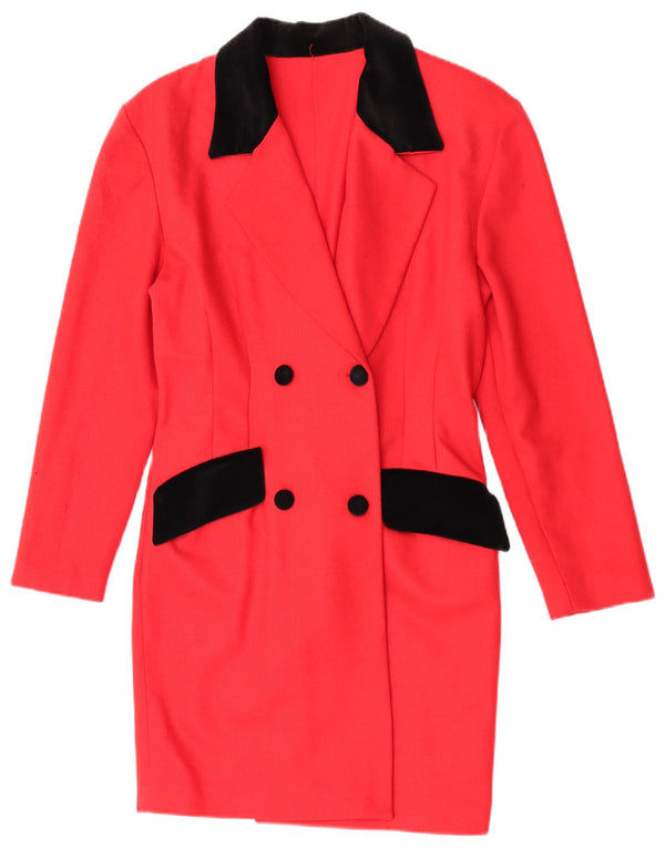 1957 Legendary Womens Longline Blazer Jacket IT 44 Medium Red Colourblock