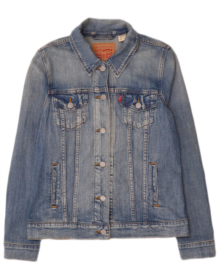 Levi's Womens Denim Jacket UK 12 Medium Blue Cotton