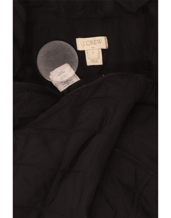 J. CREW Womens Quilted Jacket UK 10 Small Black Polyester