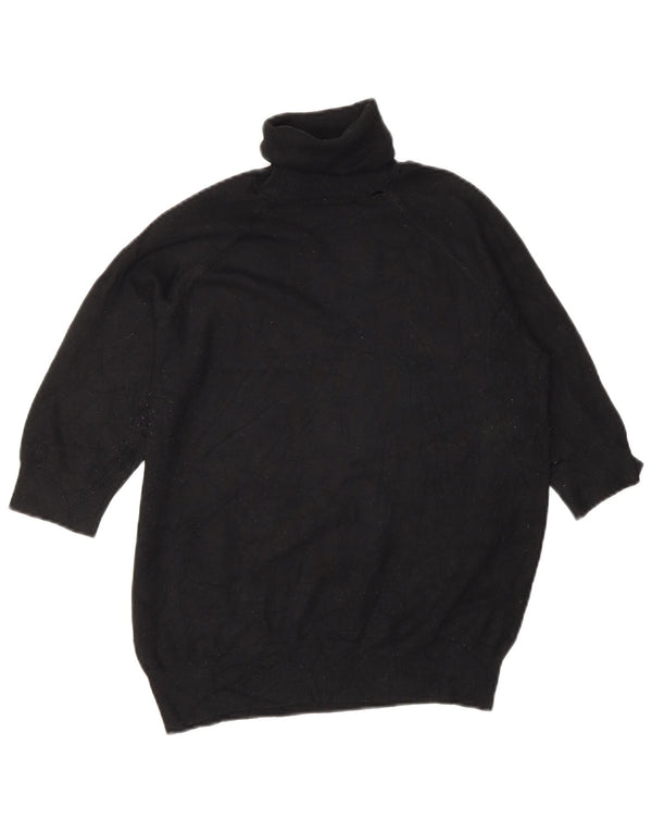 Zara Womens Roll Neck Jumper Sweater UK 14 Medium Black