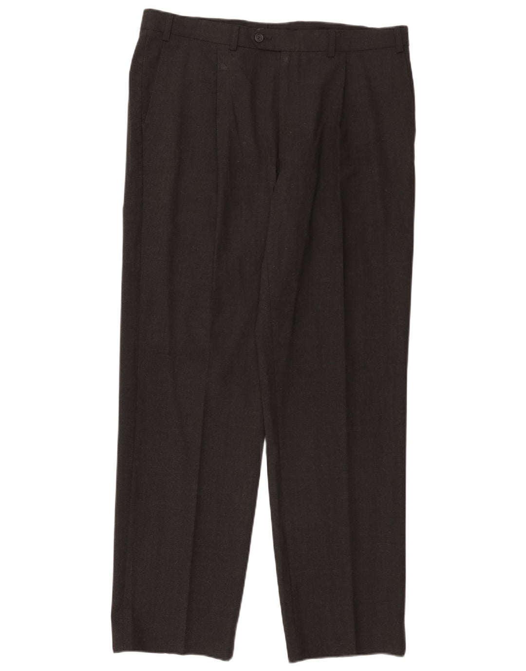 Marks & Spencer Mens Tailored Pegged Suit Trousers W36 L31 Grey Polyester