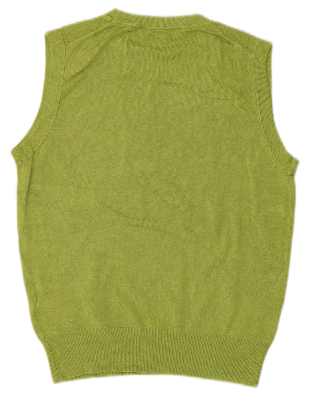 ZARA Womens Crop Vest Tank Top UK 10 Small Green Viscose