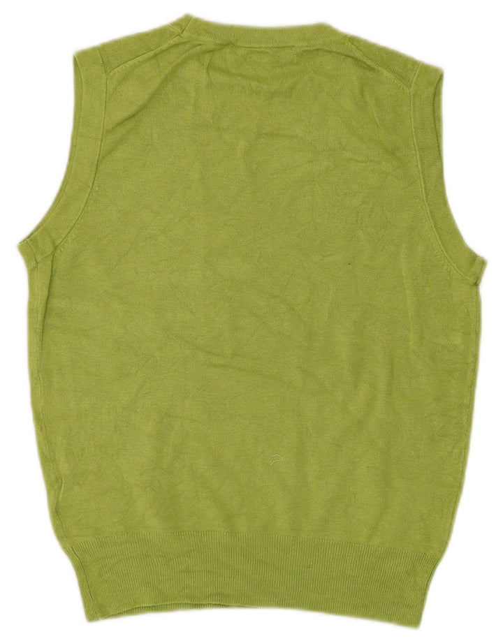 ZARA Womens Crop Vest Tank Top UK 10 Small Green Viscose