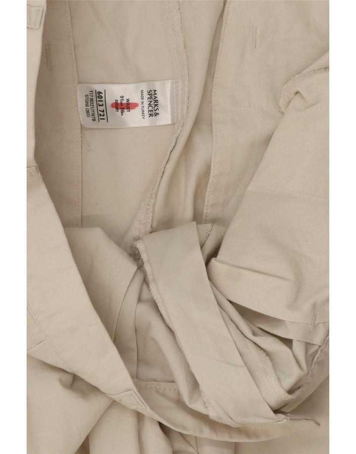 Marks & Spencer Mens Blue Harbour Pegged Chino Shorts W36 Large Beige