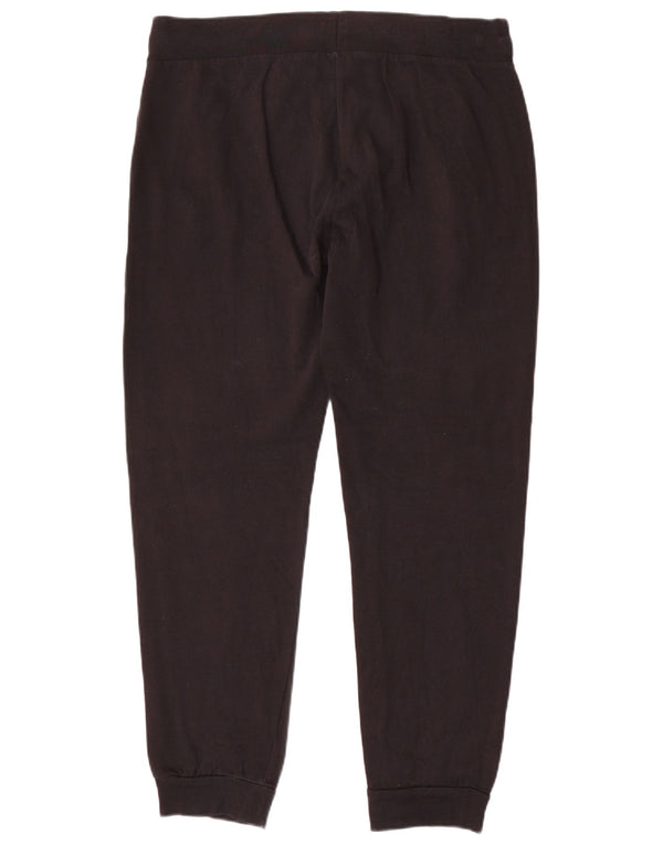 LOTTO Womens Graphic Tracksuit Trousers Joggers UK 12 Medium  Black Cotton