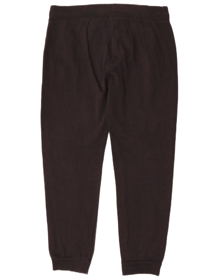 LOTTO Womens Graphic Tracksuit Trousers Joggers UK 12 Medium  Black Cotton