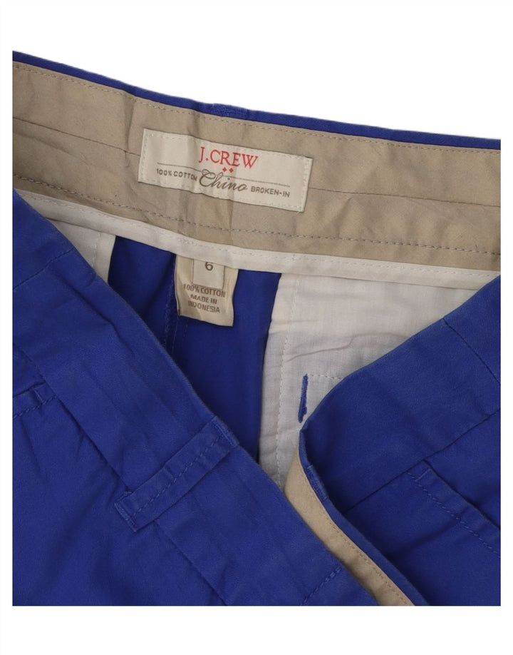J. CREW Womens Chino Shorts US 6 Medium W30 Blue Cotton Vintage J. Crew and Second-Hand J. Crew from Messina Hembry 