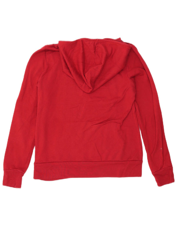 CHAMPION Womens Stanford Graphic Hoodie Jumper UK 12 Medium Red Cotton