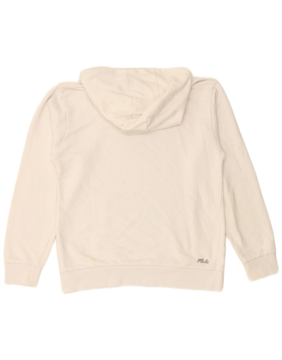 FILA Boys Graphic Hoodie Jumper 15-16 Years White Cotton