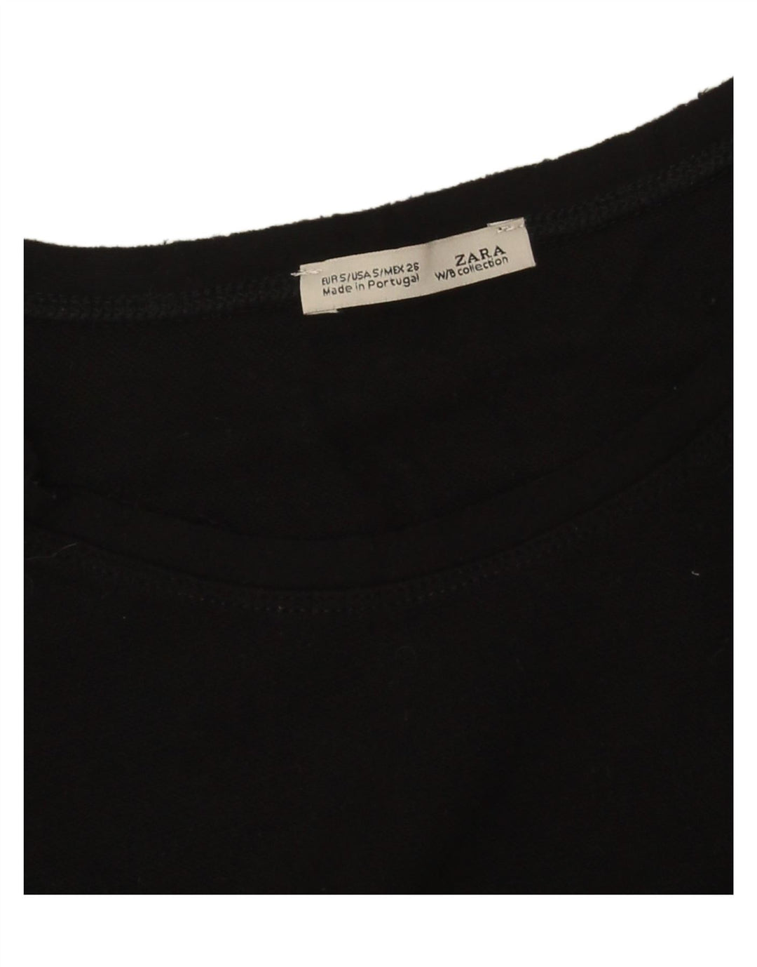 ZARA Womens Oversized Top 3/4 Sleeve UK 10 Small Black Vintage Zara and Second-Hand Zara from Messina Hembry 