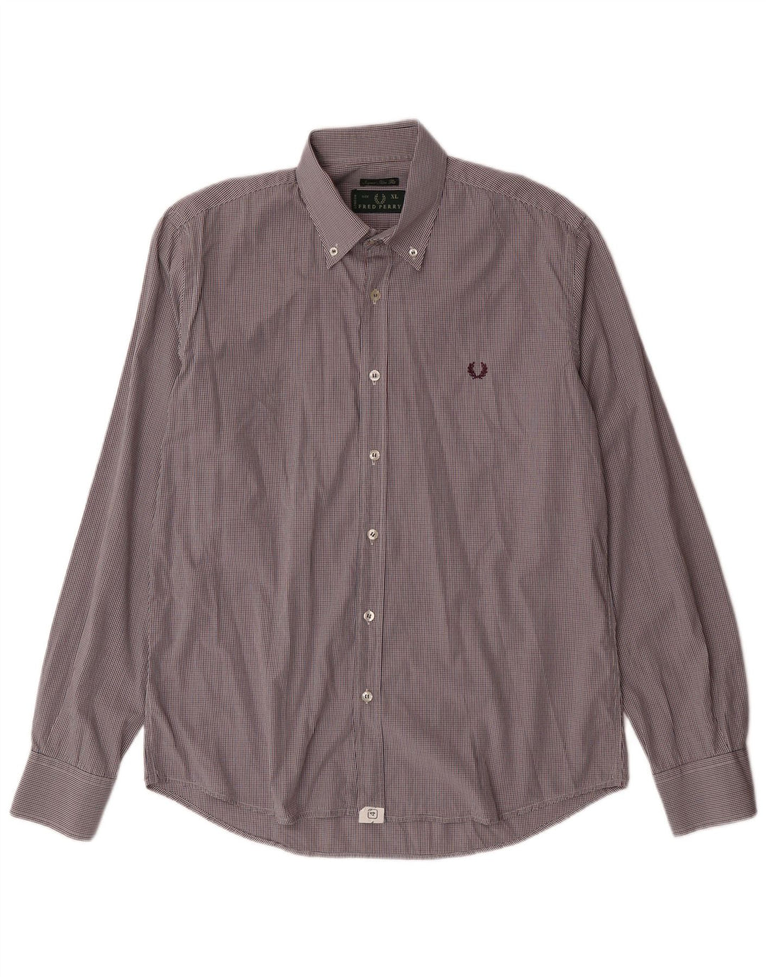 Fred Perry Mens Slim Fit Shirt XL Multicoloured Check Cotton