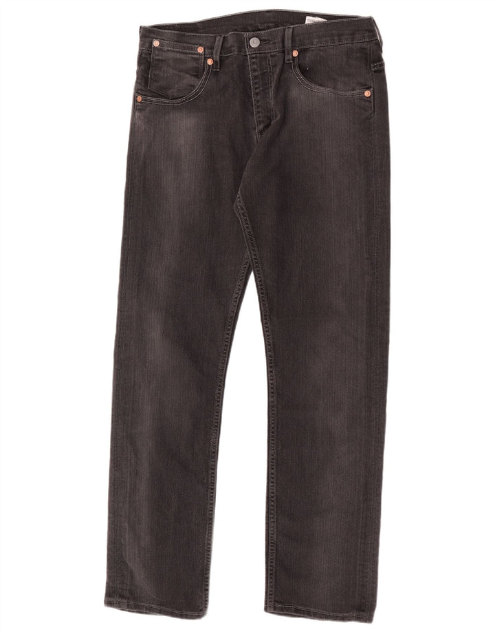 Levi's Mens 504 Straight Jeans W32 L34 Grey Cotton