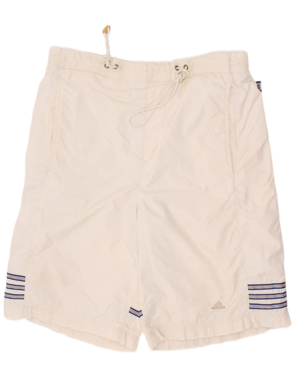 Adidas Boys Swimming Shorts 13-14 Years White Striped Polyester