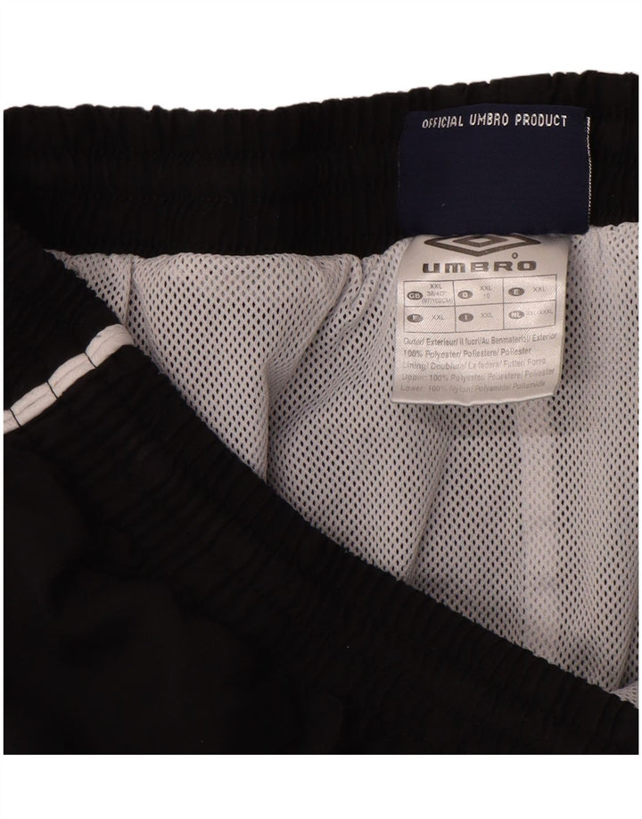 UMBRO Mens Bermuda Sport Shorts 2XL  Black Polyester