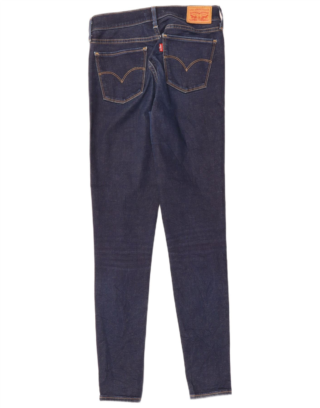 LEVI'S Womens 710 Super Skinny Jeans W28 L30 Navy Blue Cotton