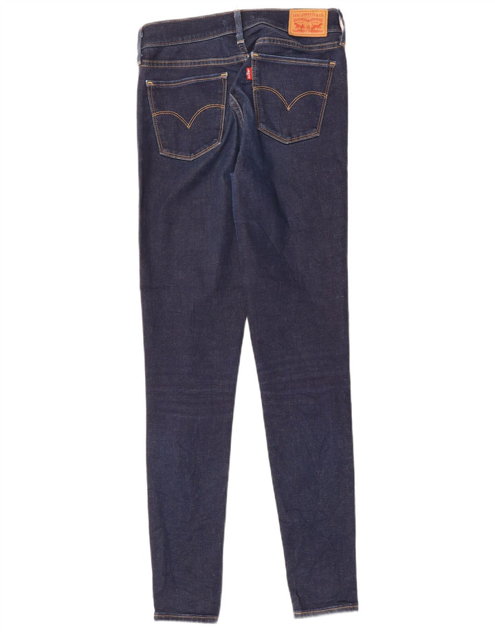 LEVI'S Womens 710 Super Skinny Jeans W28 L30 Navy Blue Cotton