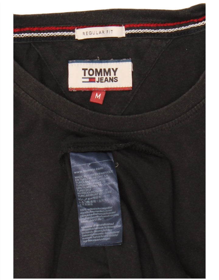Tommy Hilfiger Mens Regular Fit T-Shirt Top Medium Black Cotton
