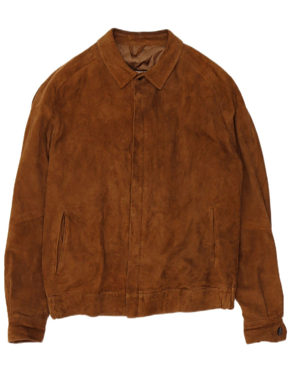 VINTAGE Mens Suede Jacket UK 38 Medium Beige