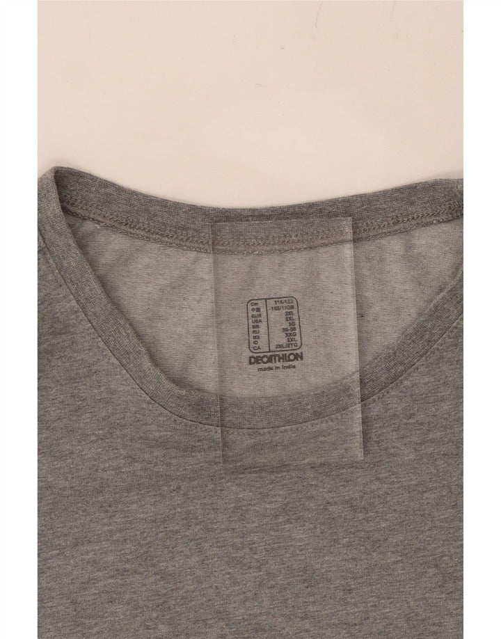 DECATHLON Mens Graphic T-Shirt Top 2XL Grey Vintage Decathlon and Second-Hand Decathlon from Messina Hembry 