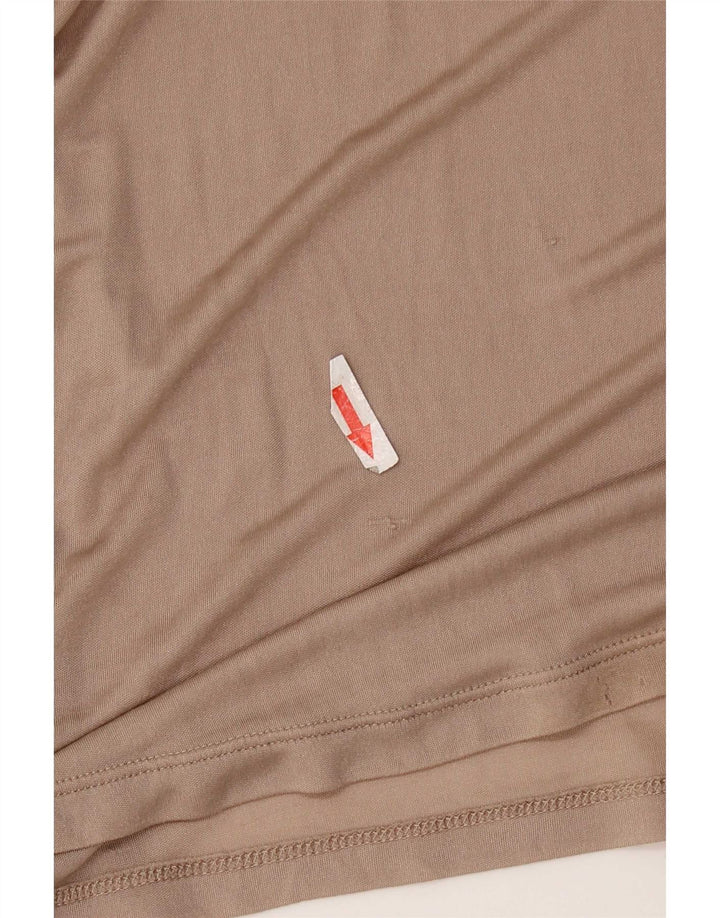 Max & Co. Womens Long Sleeve Polo Shirt UK 12 Medium Beige