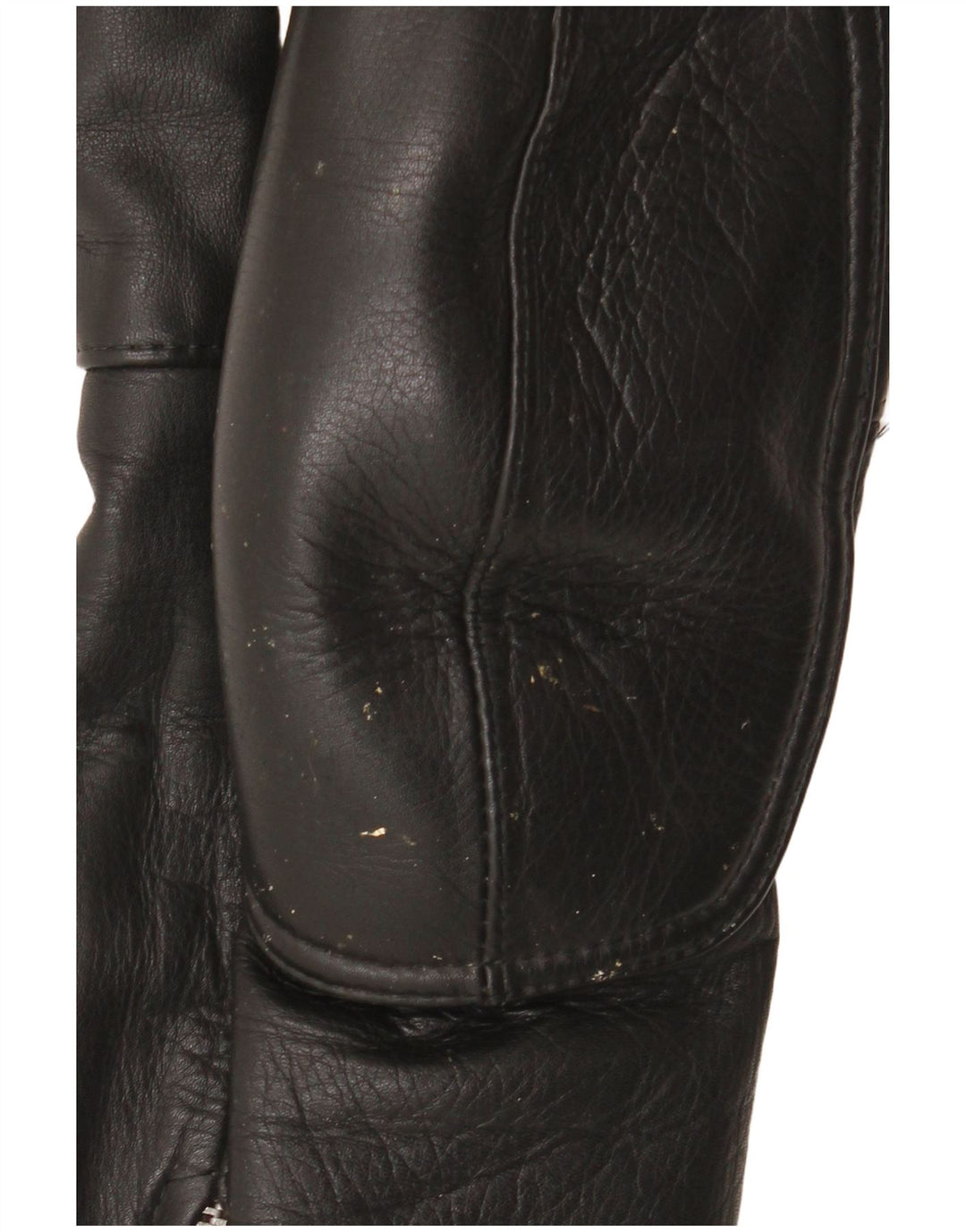 Vintage Mens Leather Biker Trousers W34 L30 Black Colourblock