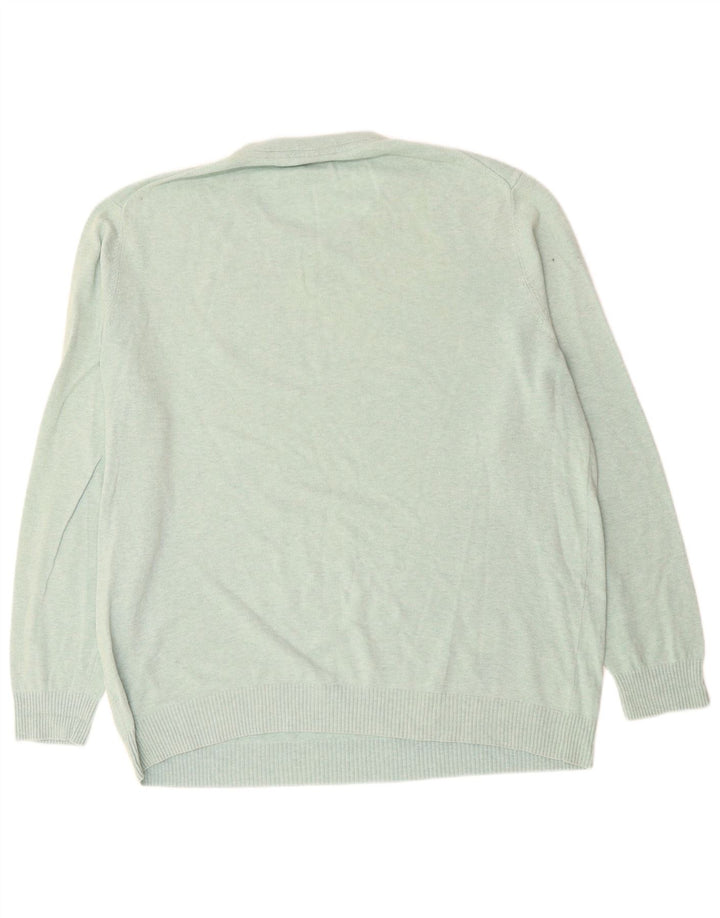 LYLE & SCOTT Mens Crew Neck Jumper Sweater 2XL Green Cotton