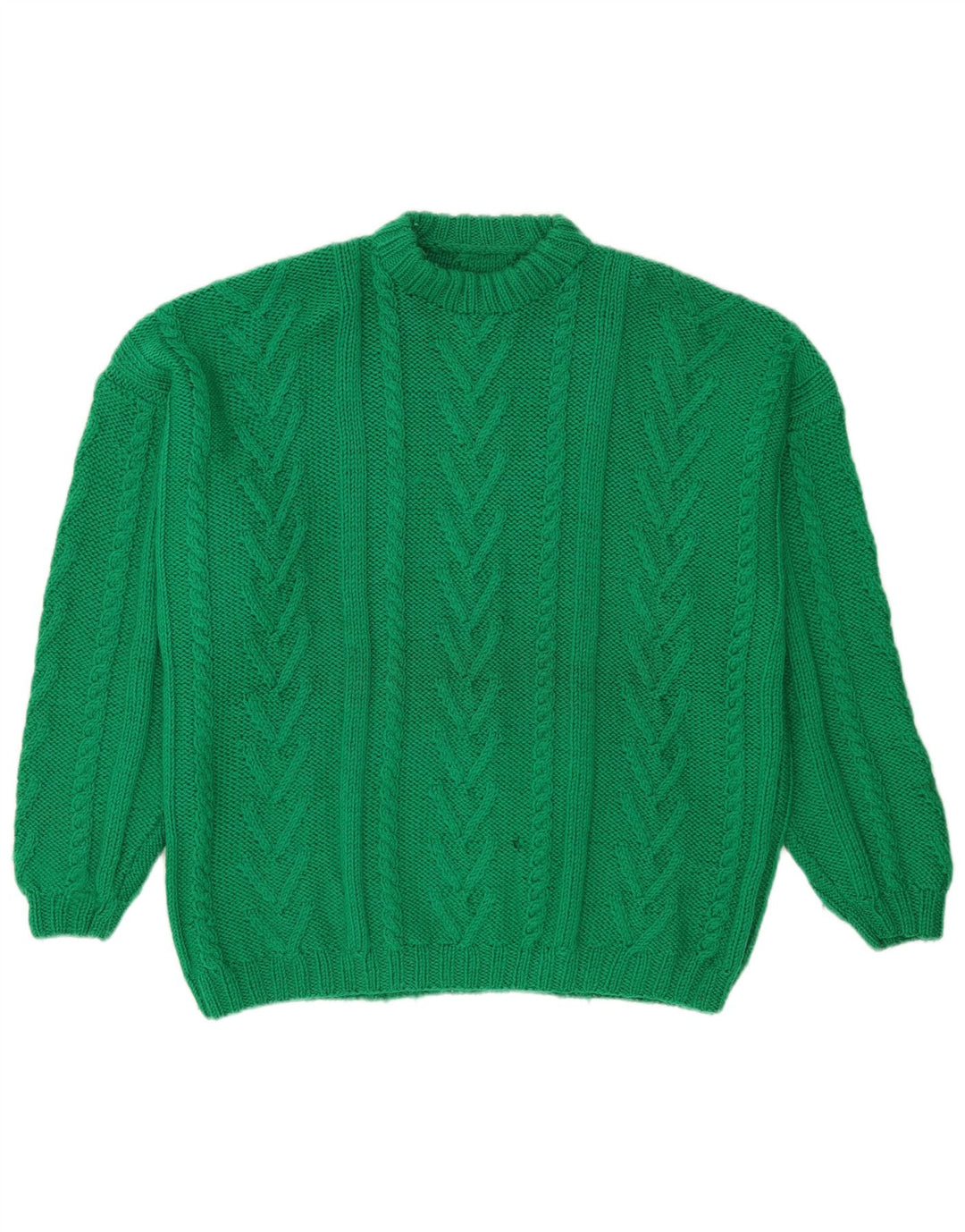 Vintage Mens Crew Neck Jumper Sweater Large Green