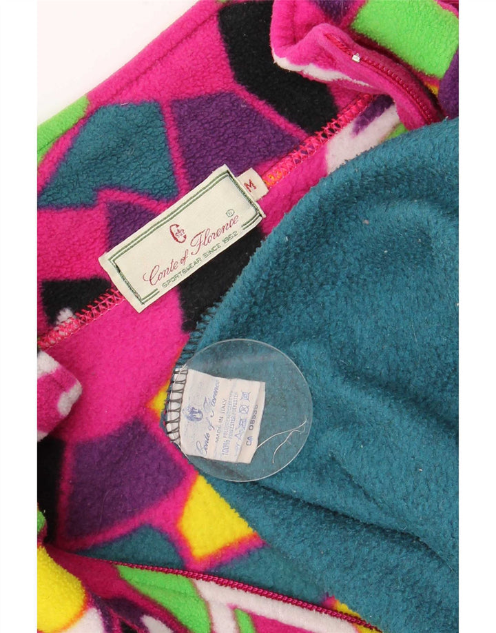 Conte of Florence Mens Fleece Jumper Medium Multicoloured Geometric