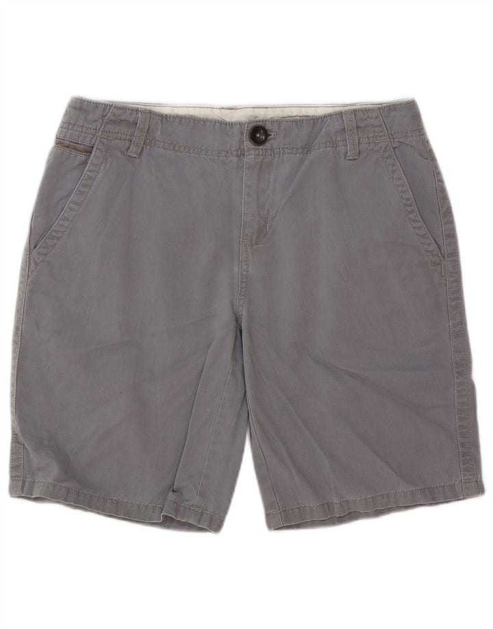 Eddie Bauer Womens Chino Shorts US 8 Medium W30 Grey Cotton