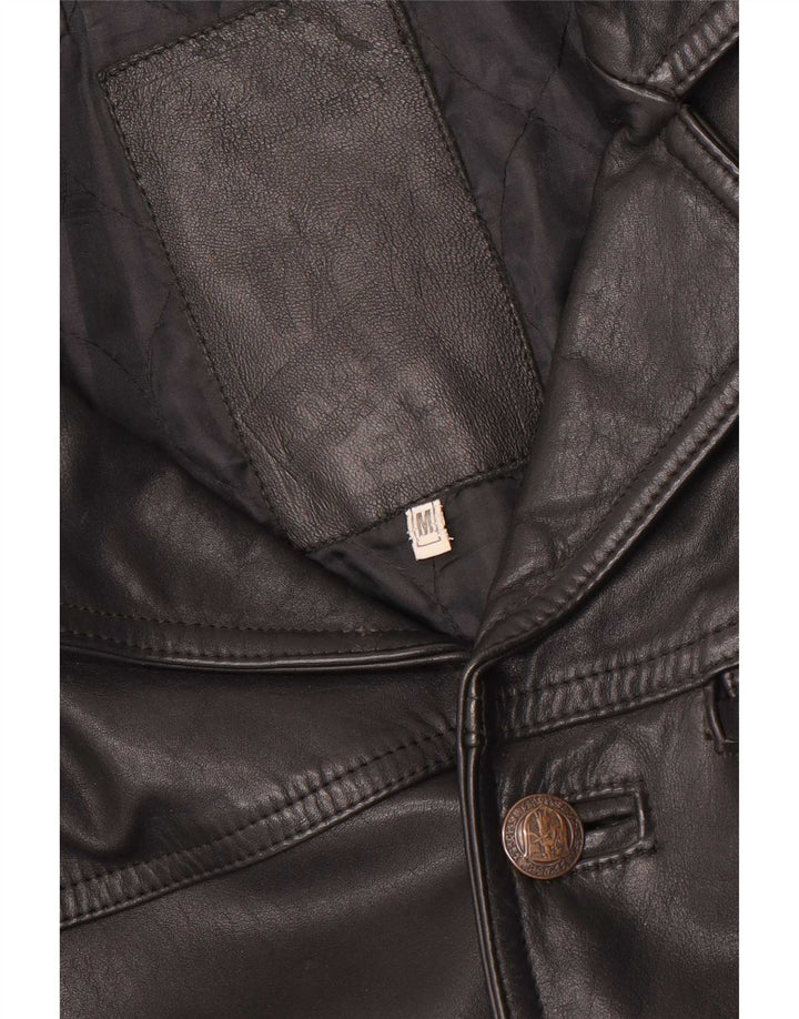 Vintage Mens Leather Jacket UK 38 Medium Black