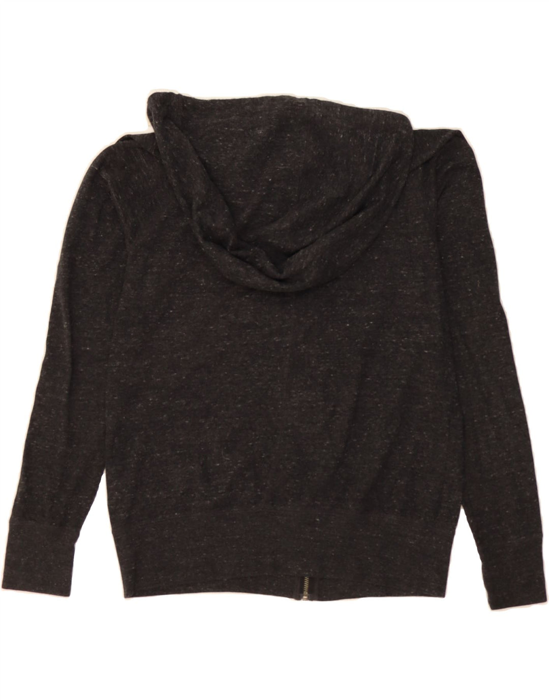 NIKE Womens Zip Hoodie Sweater UK 14 Medium Black Flecked Polyester Vintage Nike and Second-Hand Nike from Messina Hembry 