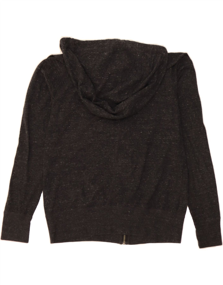 NIKE Womens Zip Hoodie Sweater UK 14 Medium Black Flecked Polyester Vintage Nike and Second-Hand Nike from Messina Hembry 