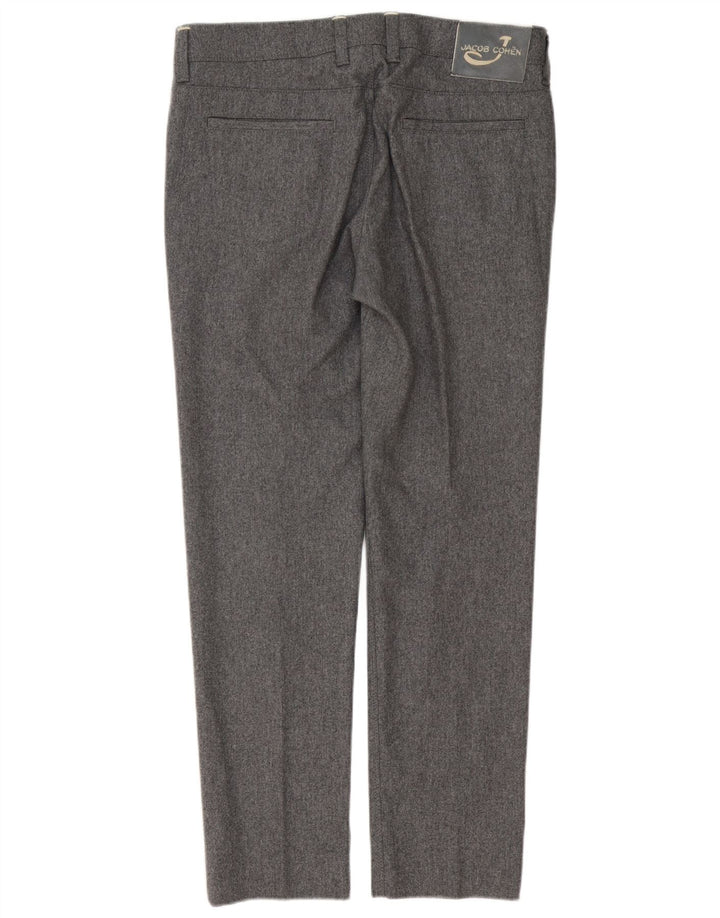 Jacob Cohen Mens Slim Suit Trousers W34 L31 Grey Wool