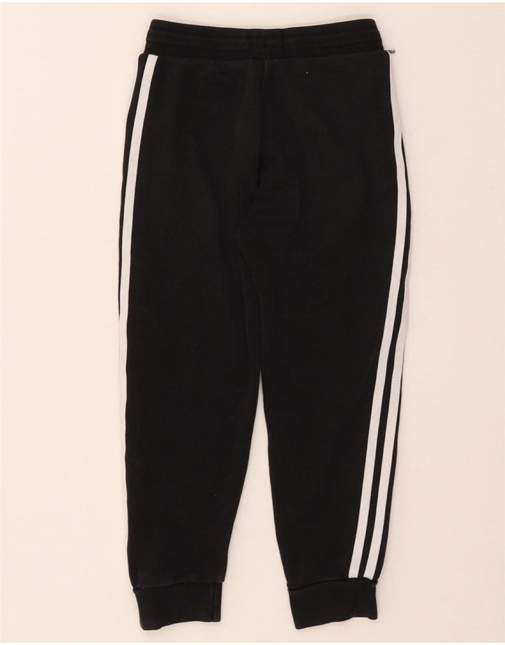 ADIDAS Boys Tracksuit Trousers Joggers 6-7 Years  Black Cotton
